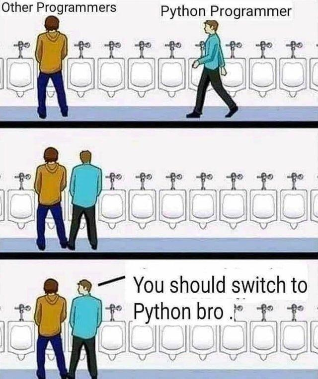 speckydude_js's tweet photo. Is it true ? Any Python programmers 😅😅 https://t.co/f2J8z9cupA