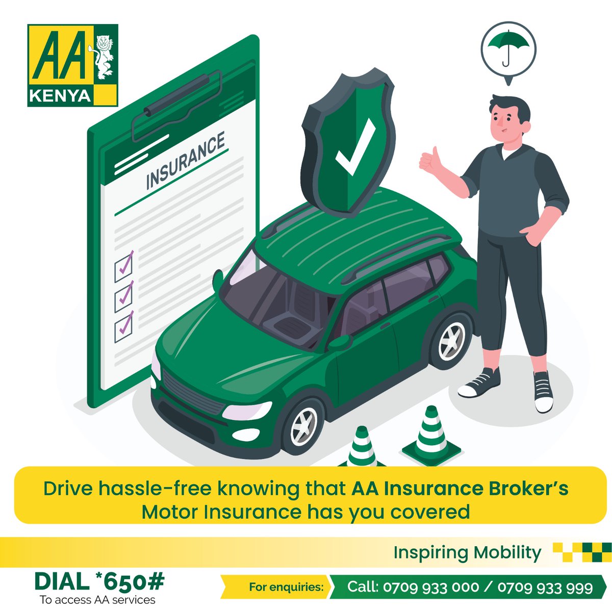 Don't let an accident derail your plans. Protect your vehicle with AA Insurance Broker’s comprehensive motor insurance. Get a free quote now, call us on 0720940636/0709933000
#AAIBCares #MotorInsurance