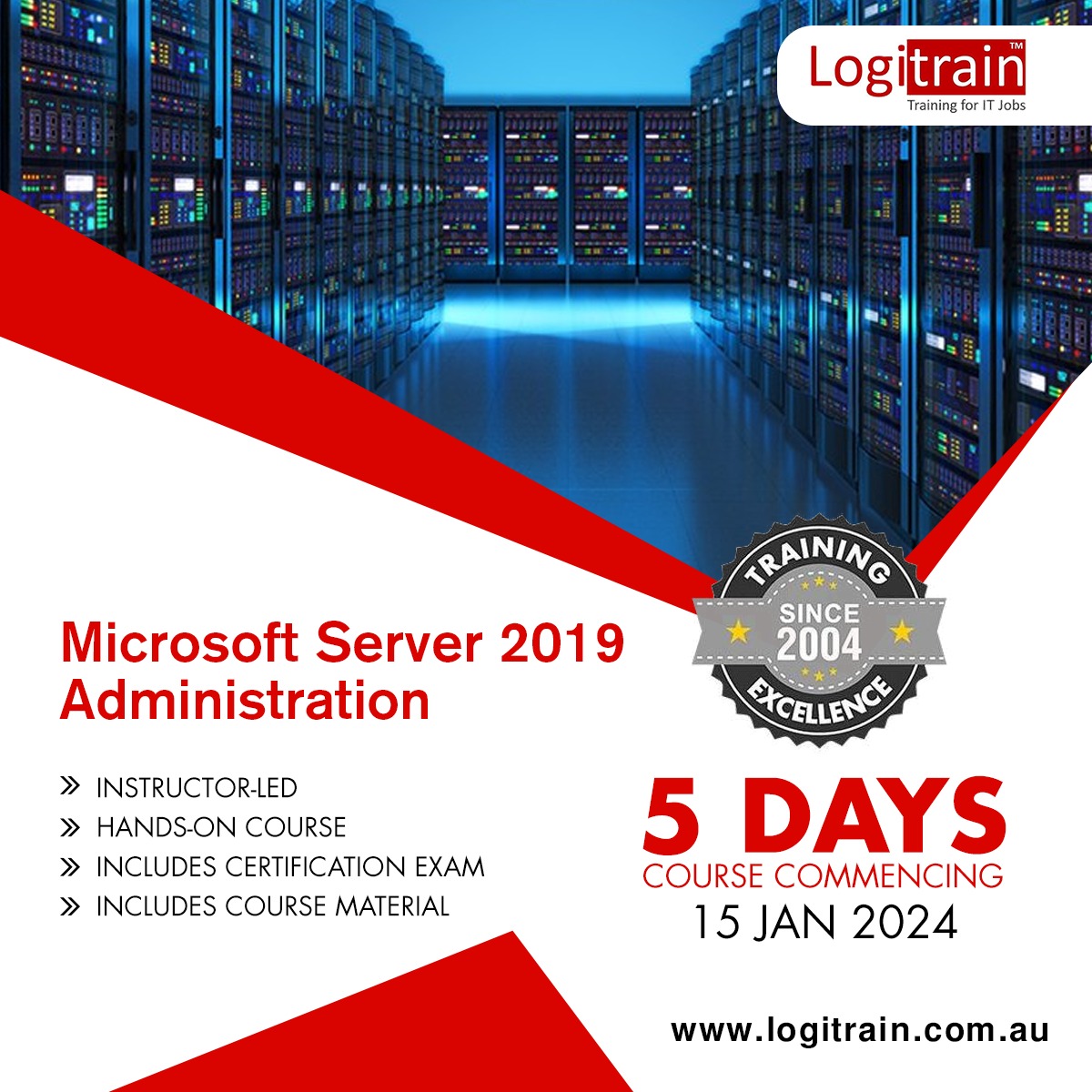 logitrain's tweet image. Windows Server 19 Training
Starting from 15 Jan, 2024 @ 09:30am to 5pm
Call/ WhatsApp: +61 1800 159 151
Email: info@logitrain.com.au
Visit us: logitrain.com.au
#mcse #server2019 #microsoft #training #certification #mcsa_certification #network  #networksecurity
