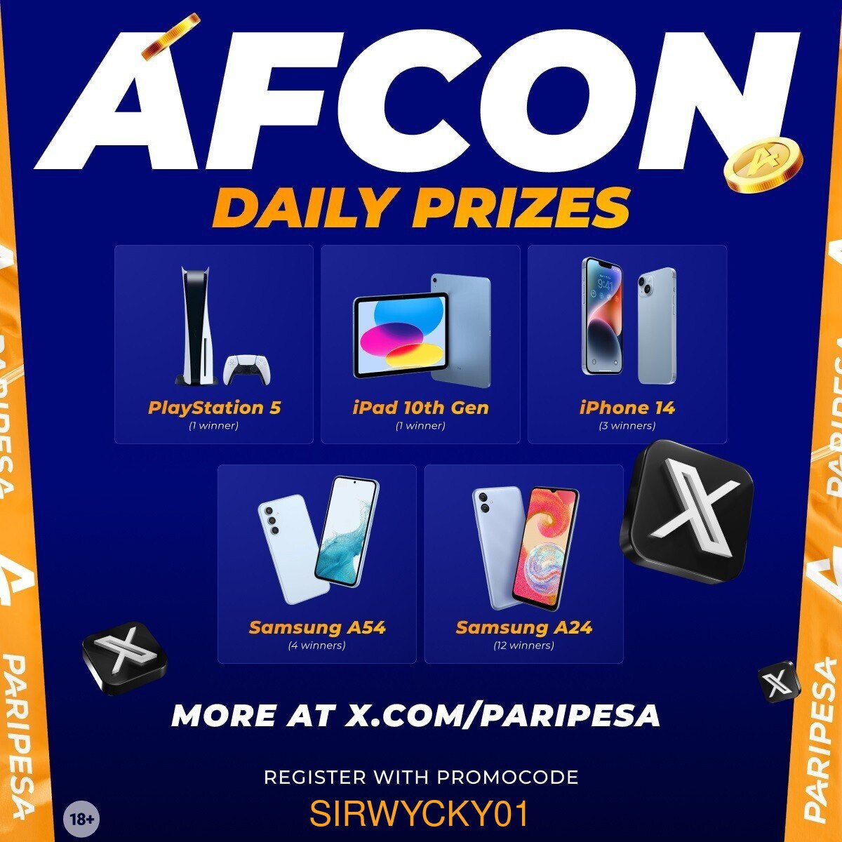 sir_wycky_'s tweet photo. Join Paripesa today and get a chance to win sweet daily prizes courtesy of AFCON. Use my promocode to get 100% upto 14000 welcome bonus.🤑

REG; https://t.co/737FnXIt1A
PROMOCODE; SIRWYCKY01 

Sonko Hanifa US and UK Russia Andrew Tate Kairo Nyahururu 21 Savage Pogba Red Sea Ndind https://t.co/nxkQsAhEjv