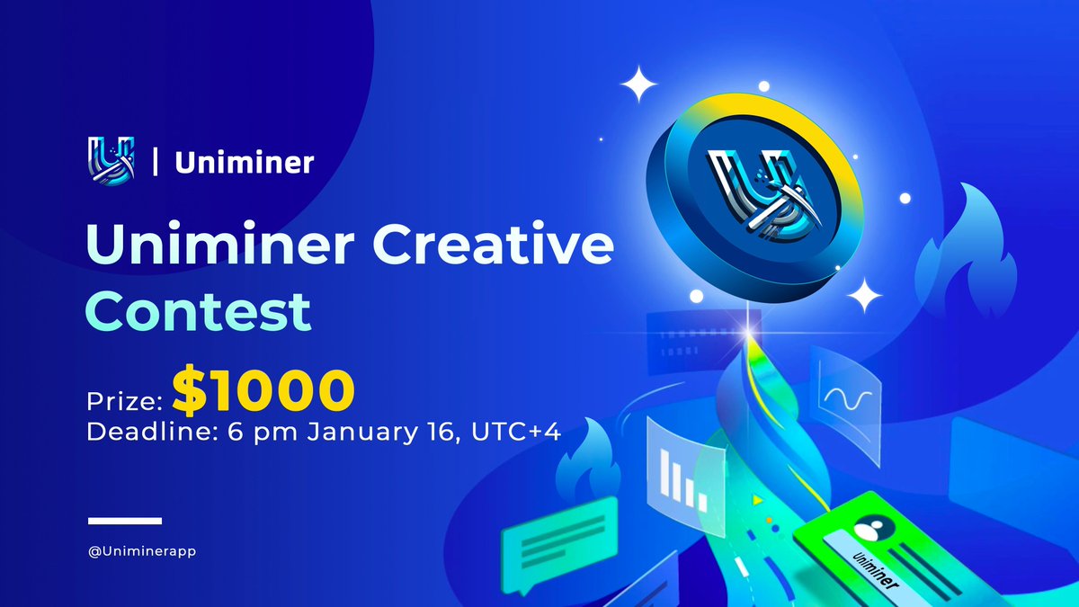 airdropinspect's tweet photo. New airdrop: Uniminer Creative Contest (UMI)
Total Reward: 500 USDT & $500 worth of UMI
Rate: ⭐️⭐️⭐️⭐️
Winners: All Eligible & Top 8
Distribution: within 3 days after ends

Airdrop Link: https://t.co/R5yqW2R7Tq

#Airdrop #Airdrops #Airdropinspector #ETH #Uniminer #UMI #USDT #CreativeContest #CloudMining #POW #CryptoMining #Giveaway #Giveaways #WEB3 #Crypto #Bitcoin