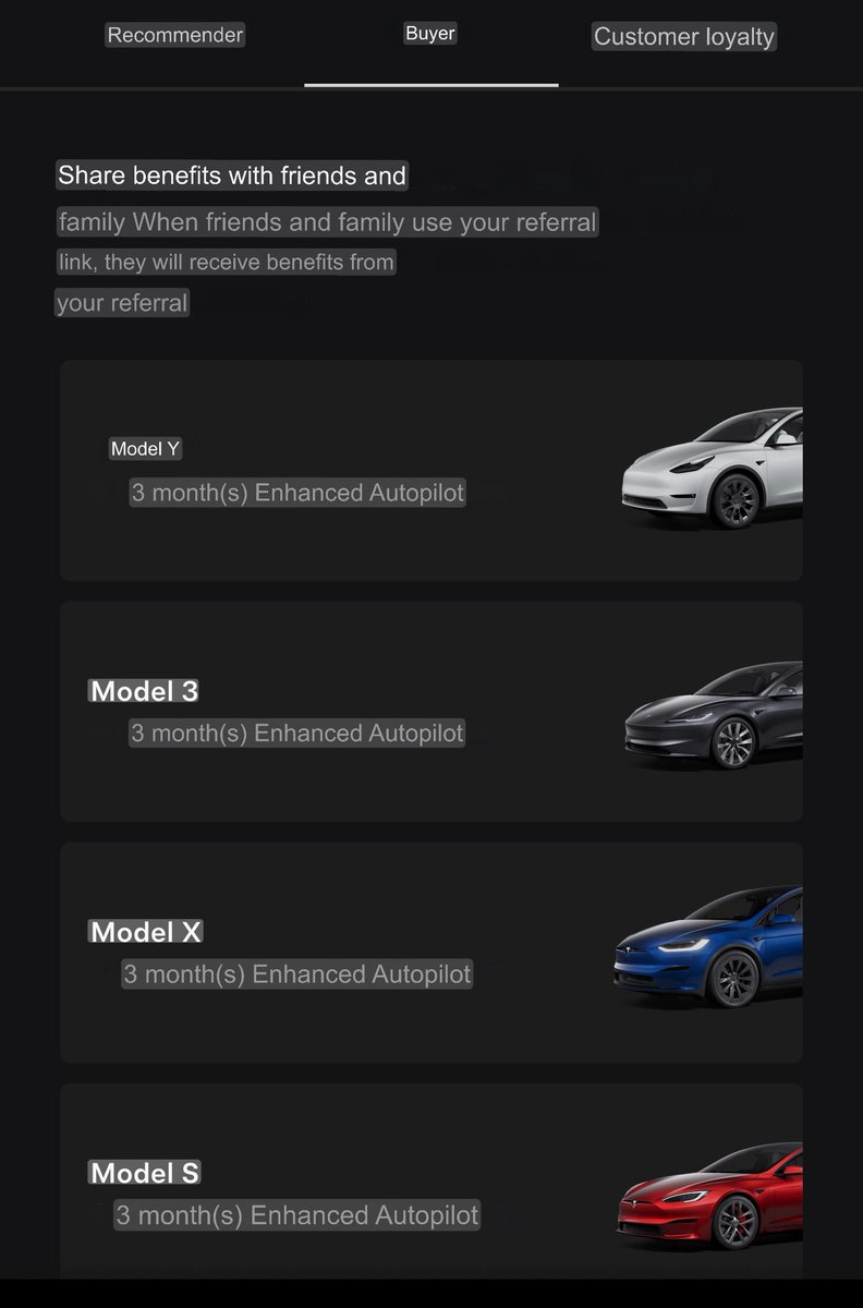 Niklas_1E's tweet photo. ⚠️BREAKING⚠️
🇩🇪🇪🇺
The new #Model3 is now part of the #Tesla #ReferralProgram!

Buy a new Tesla now and get 3 months of #Tesla #EnhancedAutopilot (EAP) for free via my link!

Look: https://t.co/p4mXjVQieZ

The loyalty program for customers has been increased to 15k bonus points! https://t.co/4u19V6kcFE