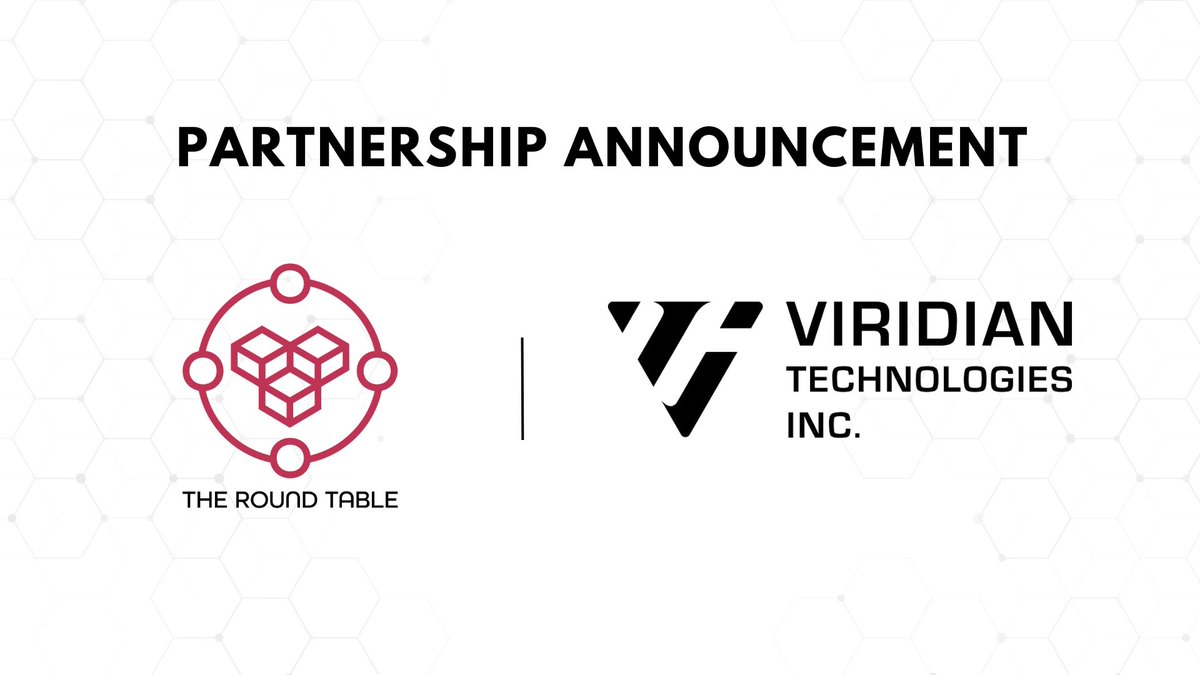 <a href="/LFGTRT/">THE ROUND TABLE</a> is thrilled to announce its partnership with VIRIDIAN TECHNOLOGIES INC., a company that provides top-of-the-line information technology solutions for individuals and businesses, with a particular focus and expertise on Blockchain, Metaverse, and Web 3.0 technology. 🎉🤝