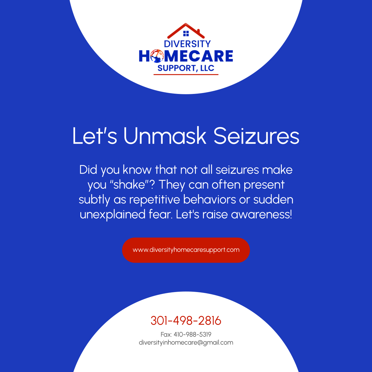 diversityhcsllc's tweet photo. Raising awareness about seizures goes beyond the typical shaking symptom. Understanding their varied manifestations, such as repetitive behaviors or sudden fear, can save lives.

#HomeHealthCareServices #Seizures #EllicottCityMD https://t.co/62vFrNL4aR