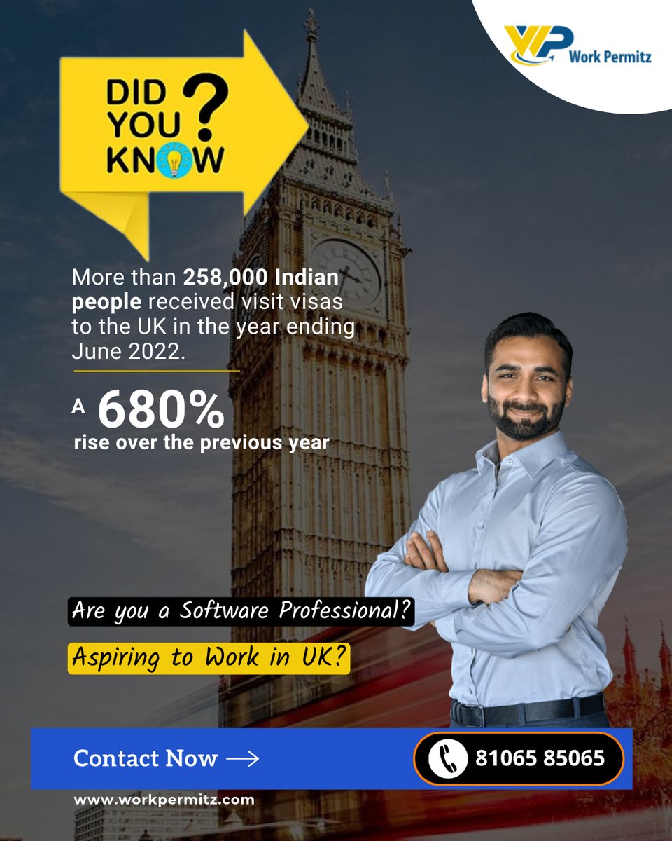 workpermitz's tweet image. Are you a software professional looking to build your career in the UK?
Work &amp;amp; Settle in UK, Achieve your Career goals with @Workpermitz
✅Consult with our specialist for a detailed evaluation of your eligibility.
81065 85065
smpl.is/8gtzm
#ukworkpermit #uk