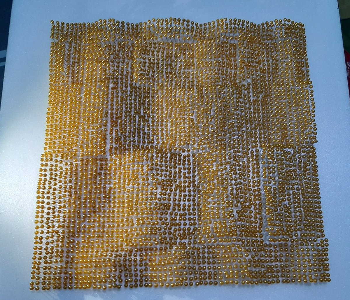 Me1shi's tweet photo. AKHIRNYAAA NIRMANA JARUM KU SELESAAIIIII😭😭😭😭😭😭🙏🙏🙏🙏✨✨✨✨ using 3800+ needles #nirmana https://t.co/fCpuUIuSyy