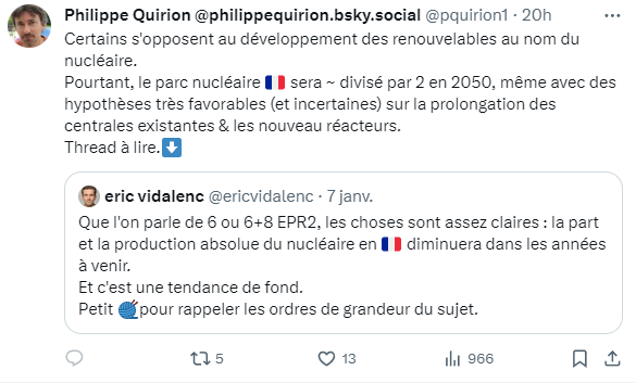 guiofdeep's tweet photo. @AnneBringault Si la part du nucléaire ne représenterait que 50% du Mix en 2050, on arrive comment jusque là dans des conditions de sûreté acceptables ? Le prolongation des réacteurs au-delà de 40 ans est un risque majeur @RACFrance @sdnfr #StopNuke https://t.co/sTpYf6hBPm