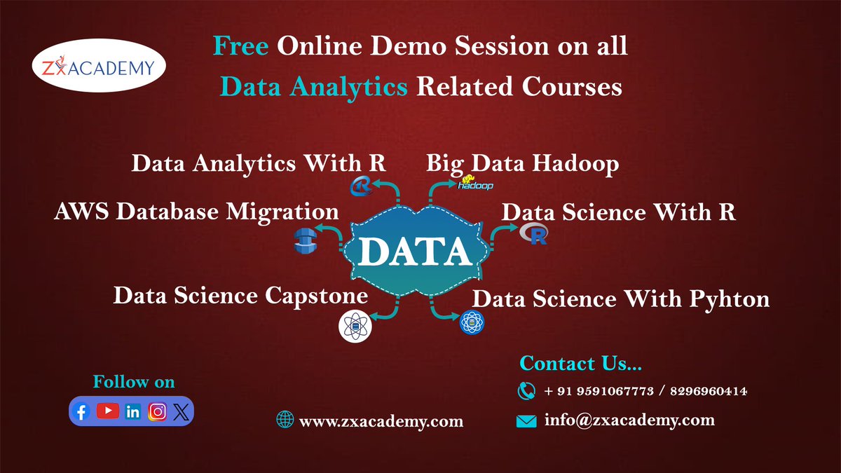zx_academy's tweet photo. Unlock Your Potential with Data Analytics Training! 
For More Details: 
Phone:+91 82969 60414
Email Id: info@ZxAcademy.com
Visit our Website: https://t.co/qnimomyQ70
#zxacademy #dataanalyticstraining #dataanalytics #dataanalyticswithr #datasciencewithR #BigDataHadoop #fresher https://t.co/4GbrjxlqmT