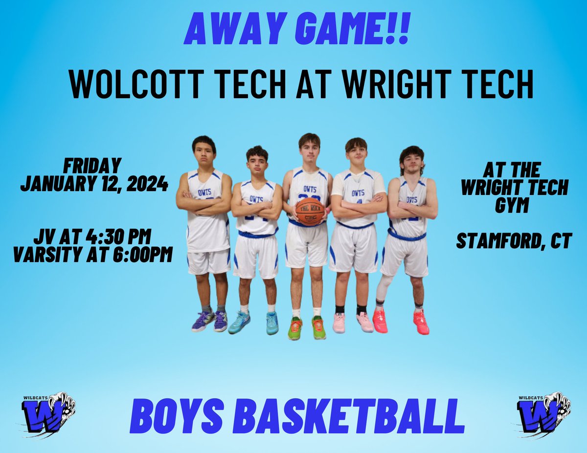 Boy's basketball tonight vs @JMWAthletics ! Good luck Wildcats!