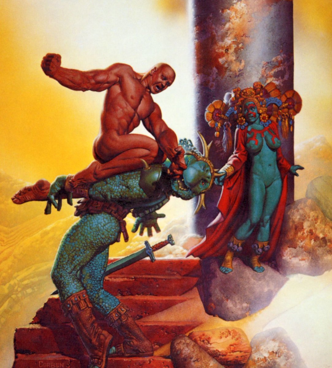 Kubensis's tweet photo. Who doesn't like the fantasy and volumes and color of Master #RichardCorben❓
🔥👩🏻🦲👨🏻🦲🔥Naked guys and women, savagery and many fights. Let's send the offended X to hell and have a good time reading good #comics 🔥👩🏻🦲👨🏻🦲🔥
#Den #Corben #NeverNothing #HeroicFantasy https://t.co/uTEHOy2B06