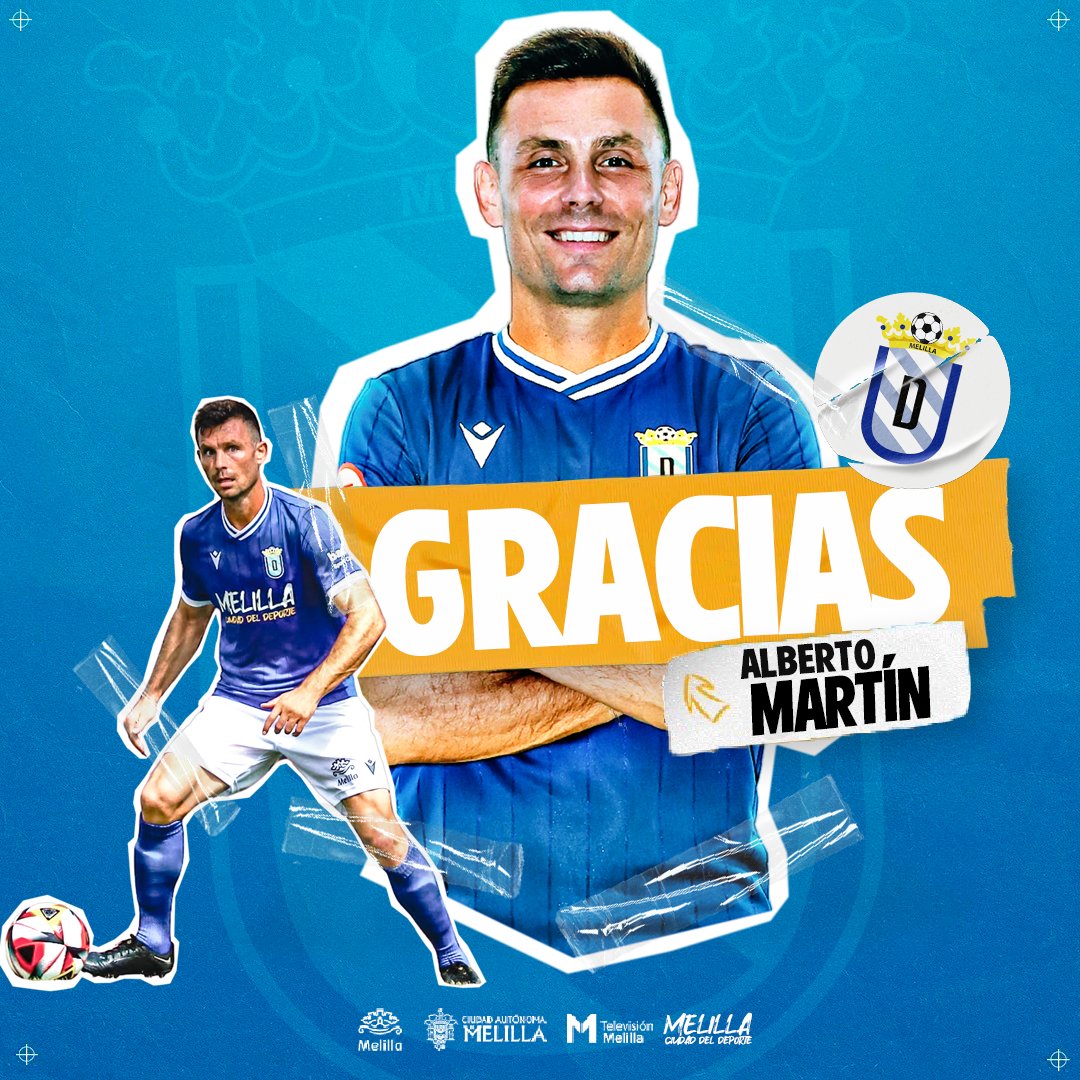 📢 COMUNICADO OFICIAL 

Alberto Martín (<a href="/albert6martin/">Alberto Martin</a>)  y la UD Melilla separan sus caminos.  

Desde el club queremos dar las gracias a Alberto por su trabajo, profesionalidad y entrega defendiendo la elástica azulina y formar parte de nuestra historia.   

ℹ️