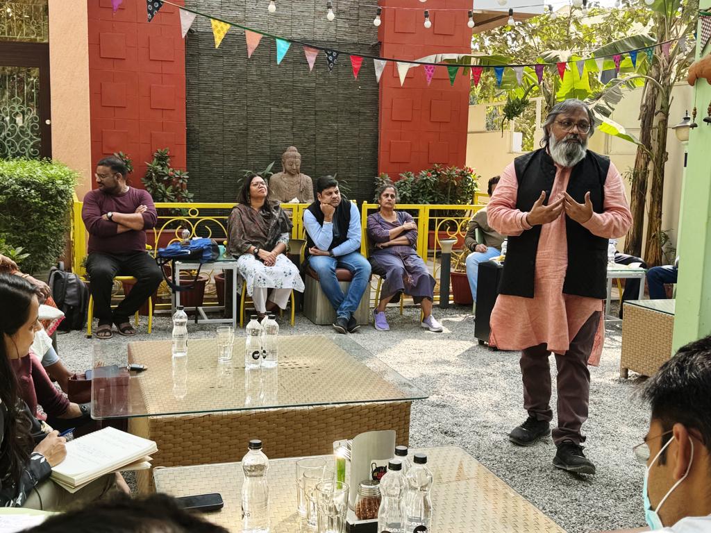 ChhattisgarhABC's tweet photo. Engaging session with the inspirational @DeepakTeraiya at @Nukkadofficial, where communication professionals, change-makers, and students from diverse domains came together for a transformative exercise. A journey to reimagine the paths of learning, living, and leading. #Motivation