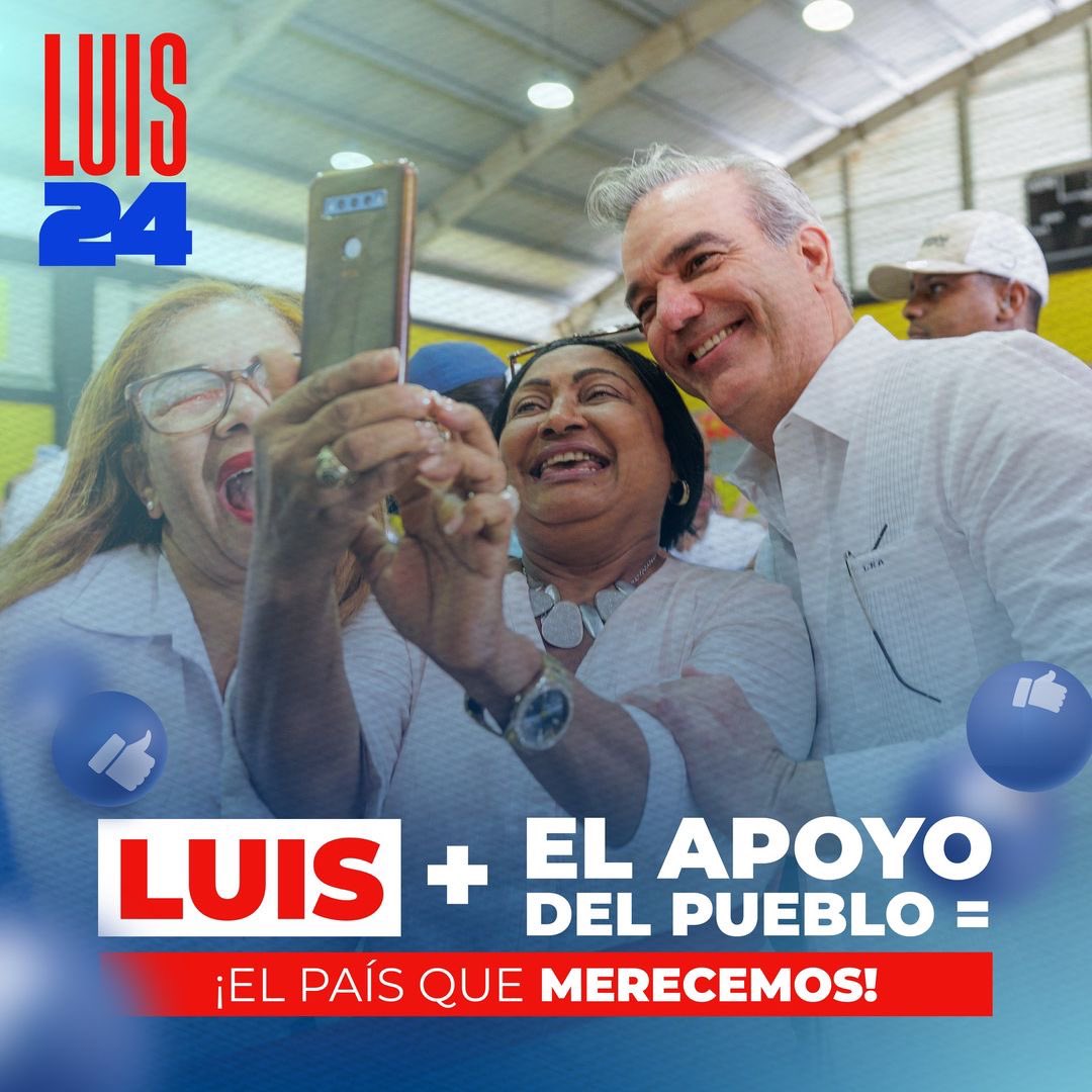 • Cada día confirmamos que estamos en el camino correcto, forjando una República 🇩🇴 Dominicana de oportunidades, unidad y progreso.
El verdadero cambio es una labor de todos. @raquelarba <a href="/RaquelPenaVice/">Raquel Peña</a>
<a href="/GloriaReyesG/">Gloria Reyes</a>
¡Adelante con #LUIS, por un futuro mejor!  ✍️🇩🇴🤝