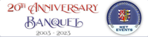 Lewis Masonic Are Proud To Be The Offical Sponsors Of This Event METROPOLITAN GRAND LODGE 20TH ANNIVERSARY BANQUET 13th February 2024 docs.google.com/forms/d/e/1FAI…