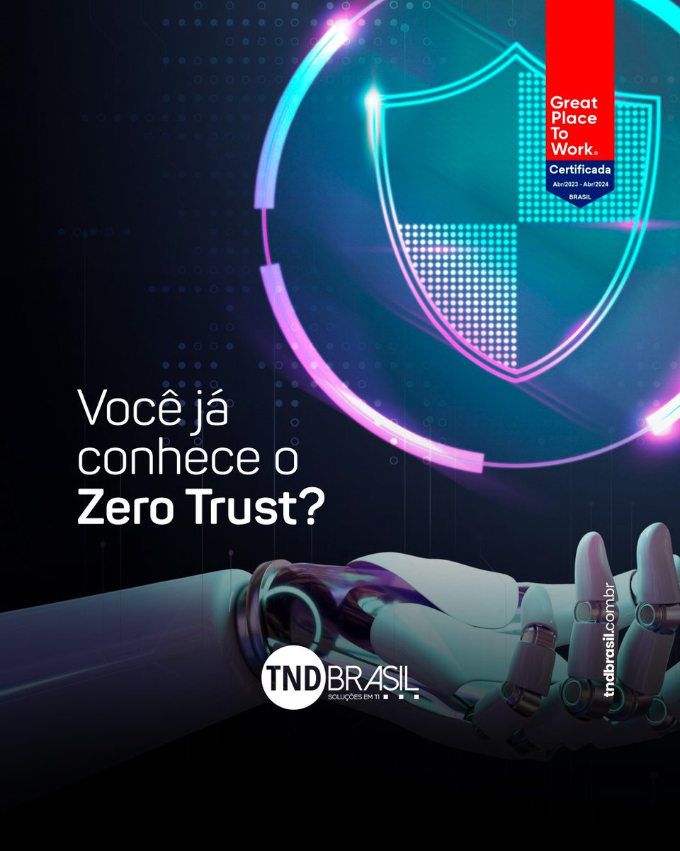 Conheça o Zero Trust, uma solução que auxilia empresas a fortalecer os níveis de segurança das redes e sistemas! 

#tndbrasil #wedoit #segurança #technology #estratégia #consultoria #segurançadedados #zerotrustsecurity