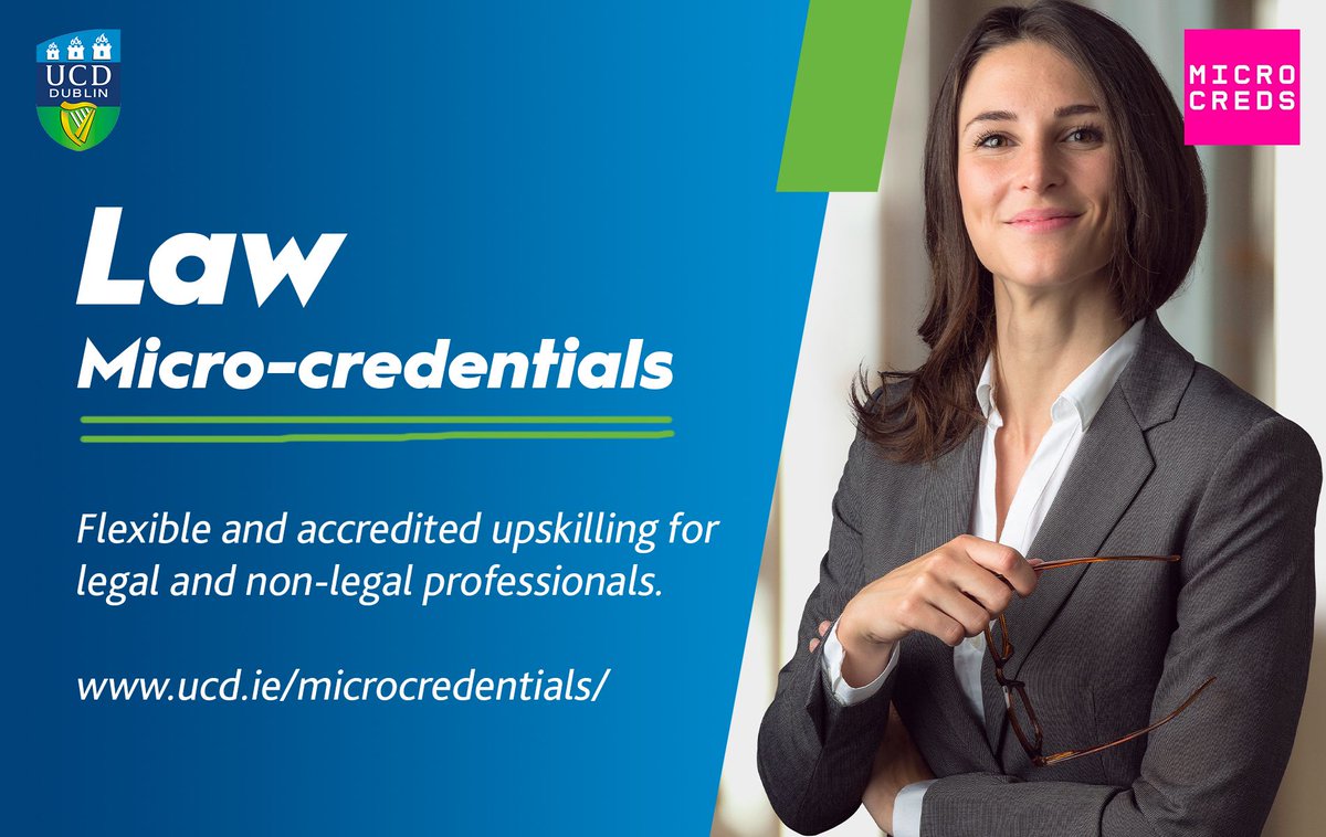 ⏰ Tick Tock! Last chance to apply for our #Law micro-credentials! @UCDLawSchool is welcoming applications from legal and non-legal professionals for a number of #microcredentials in January 2024. Deadline 12 Jan ucd.ie/microcredentia… #UCD