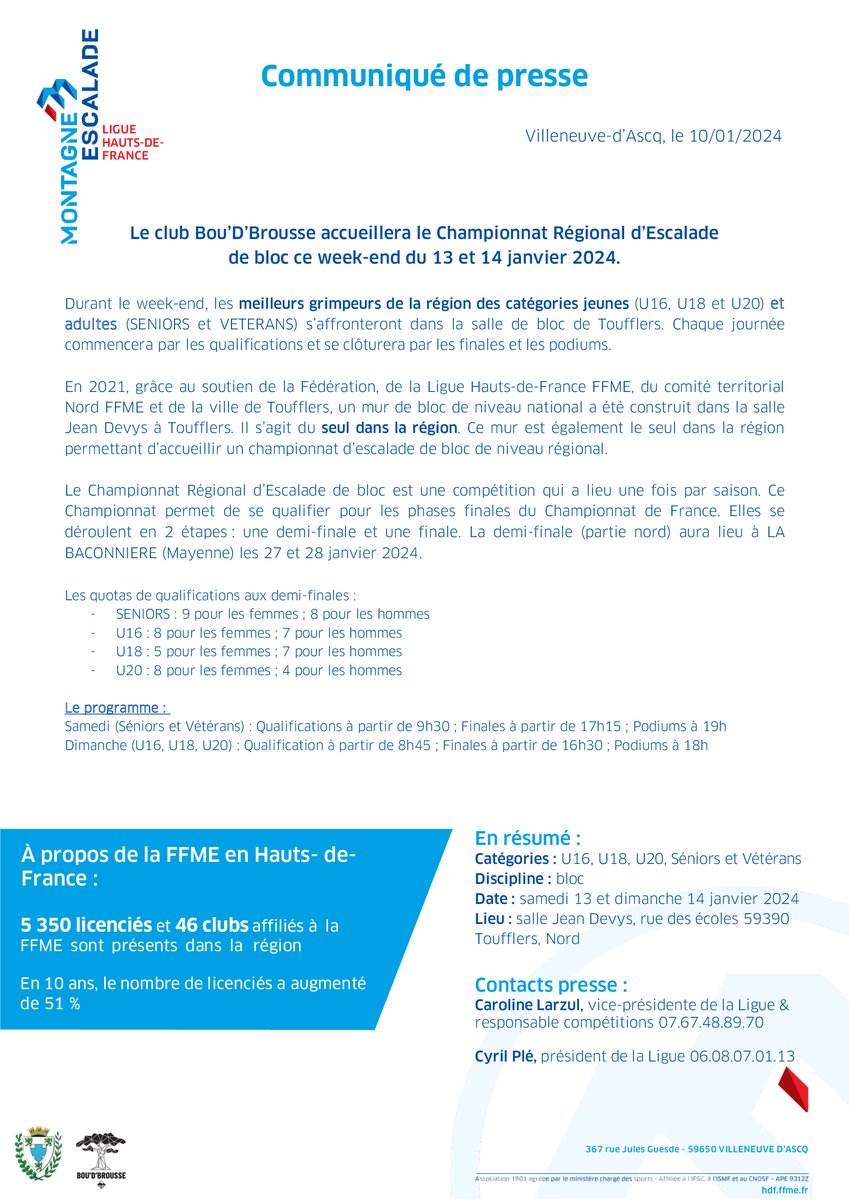 Ligue Hauts-de-France FFME tweet media