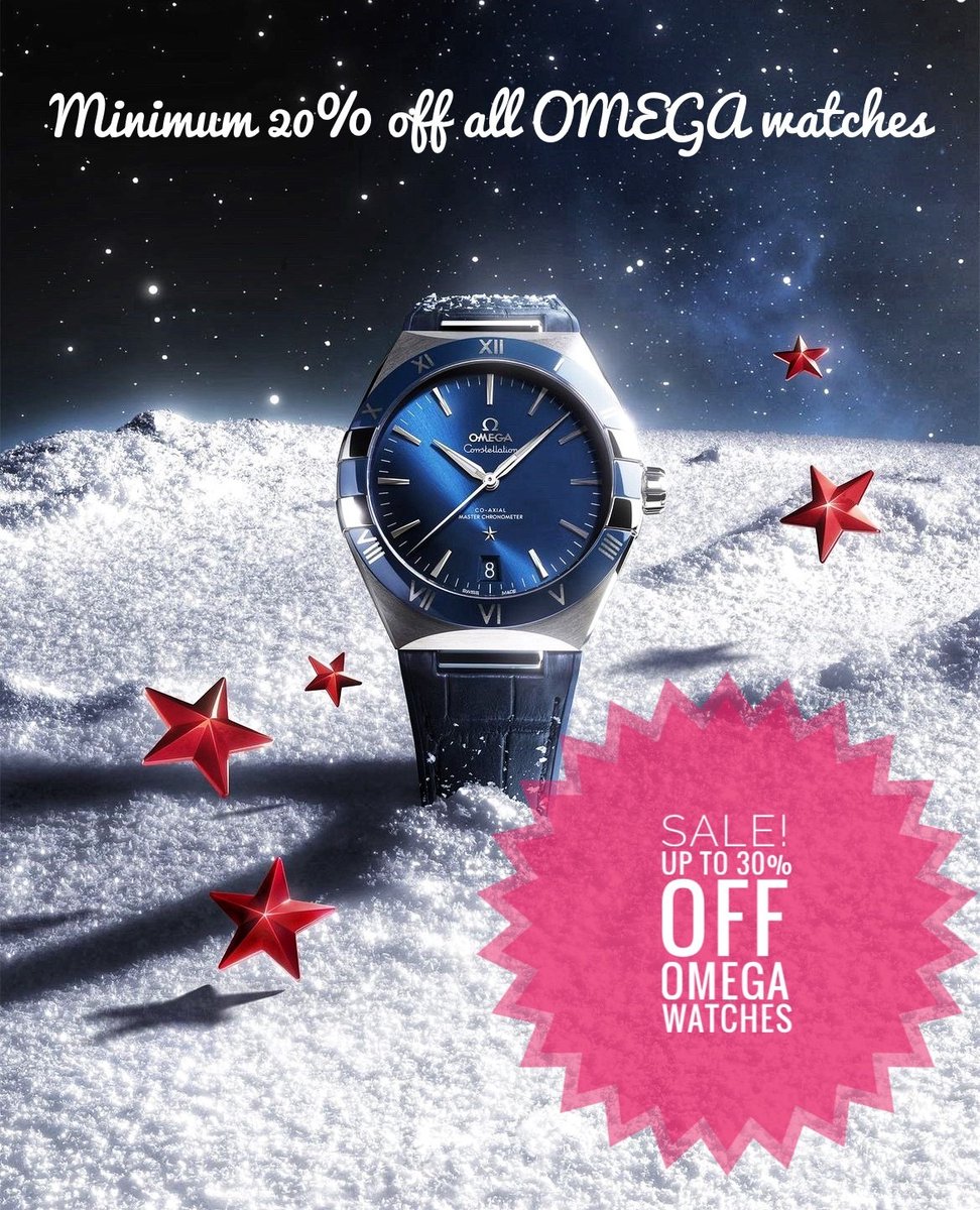 At least 20% off all OMEGA watches, both in-store and online at tbmitchell.co.uk