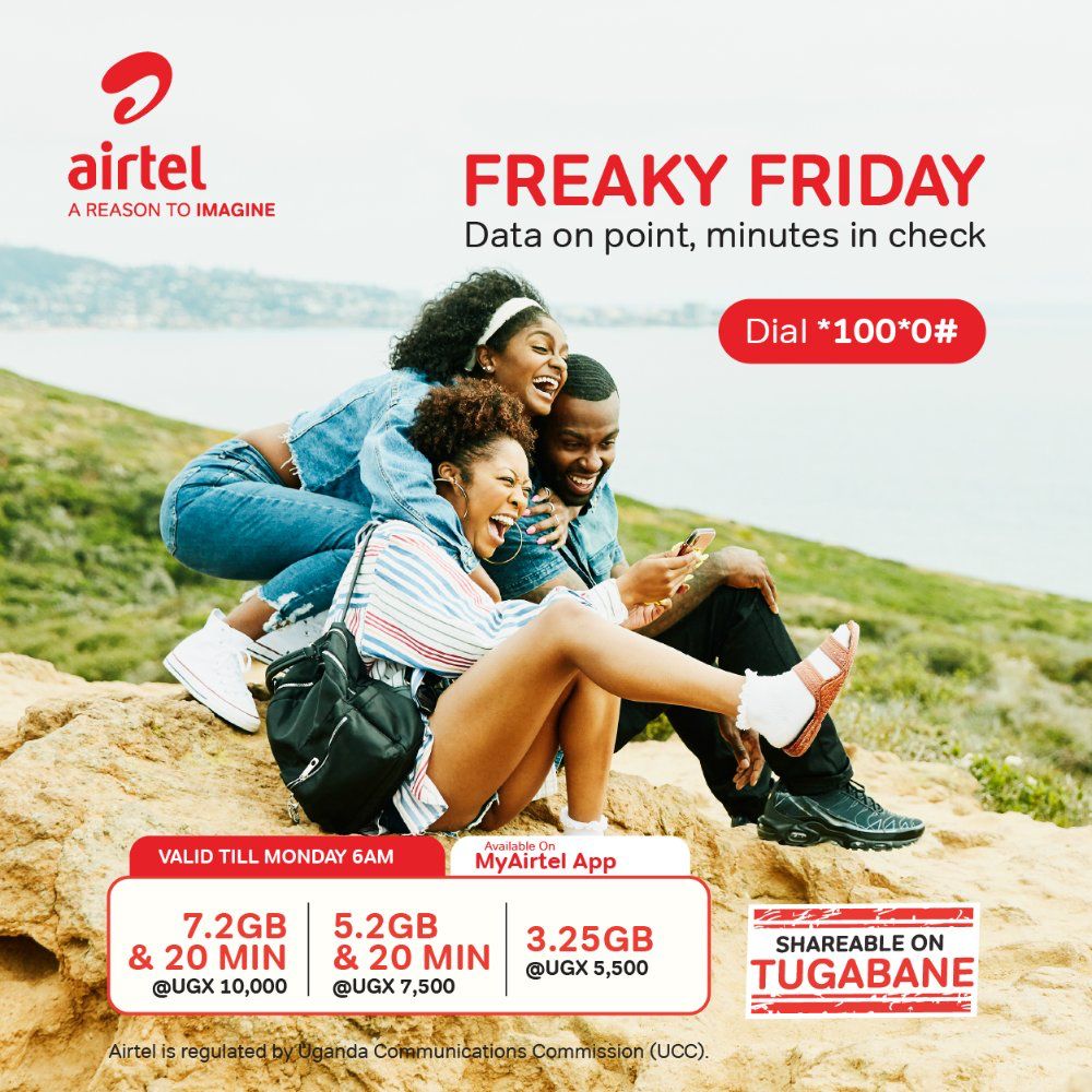Erizoba ti Friday ? make new connections with #FreakyFriday. Dial *100# and select option 0 for a bundle or use the #MyAirtelApp
airtelafrica.onelink.me/cGyr/qgj4qeu2

#AReasonToImagine