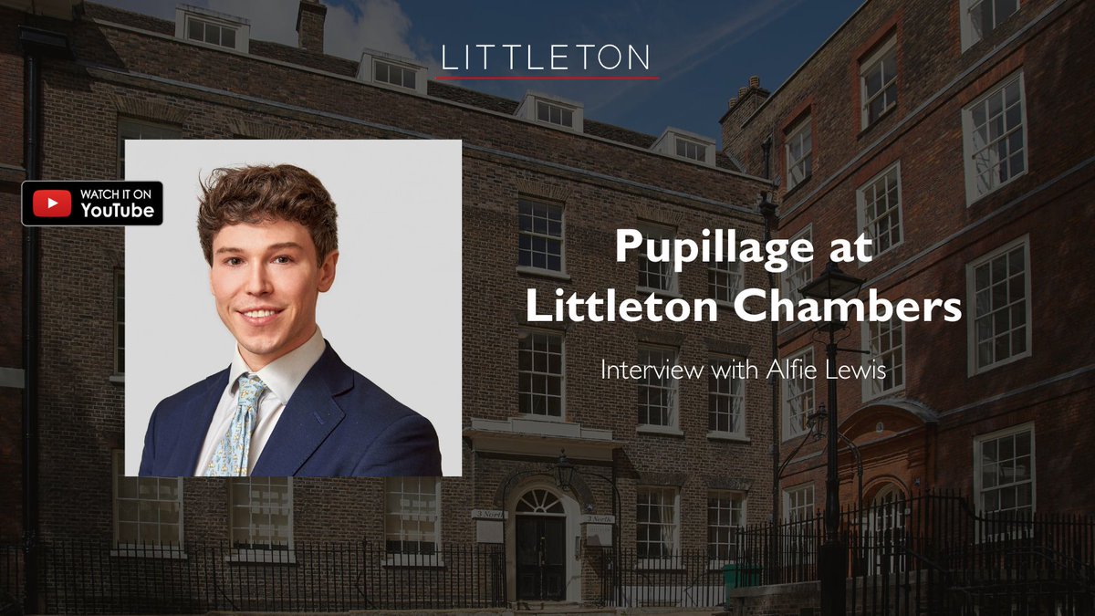 An interview with our latest tenant, Alfie Lewis, on his experience with pupillage and early tenancy can be found at the link below.

#LittletonChambers #Pupillage #LifeattheBar

youtube.com/watch?v=PDB0gu…