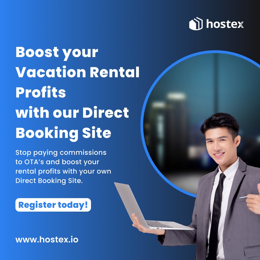 HostexApp's tweet image. Own your success in vacation rentals! 🚀🏡 Cut out commissions with our Direct Booking Site. Boost profits now! 💰✨ Register today!

#automatedmessaging #shorttermrentals #airbnbhosting #directbooking #vacationrental #shorttermrental #airbnb
