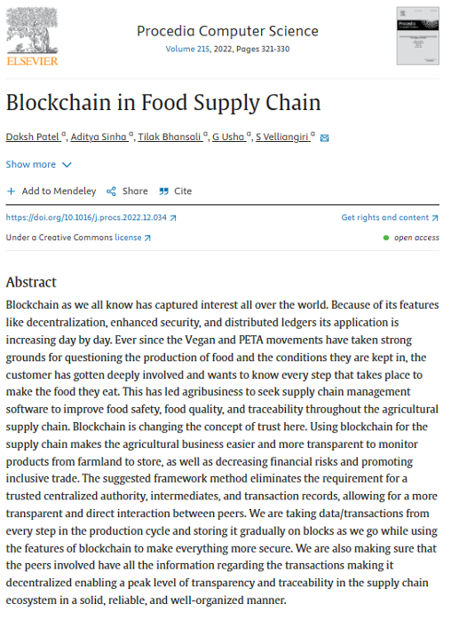 Interesting Read Alert! ​ Dive into the latest research on the transformative impact of Blockchain in the Food Supply Chain! ​ Check it out here: lnkd.in/d36GtBBs​ #TRUSTFOOD #Blockchain #FoodSupplyChain #ResearchArticle #Innovation #BlockchainTechnology #FoodTech