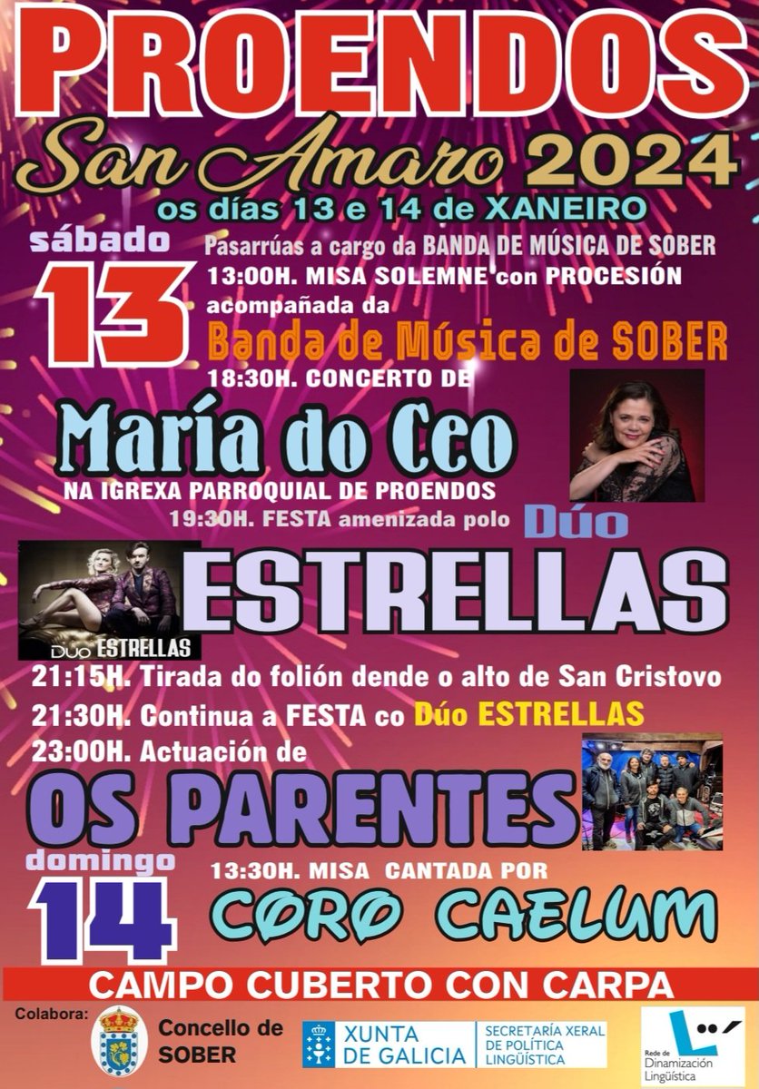 proencialibros's tweet photo. 🕺 Esta fin de semana en Proendos celebramos as nosas festas parroquiais na honra de Santo Amaro.
🎶 A asociación veciñal Proencia ten preparado un programa moi completo.
#Proendos #SanAmaro #Proencia #festasparroquiais #Sober #RibeiraSacra https://t.co/kCCA6doHnW