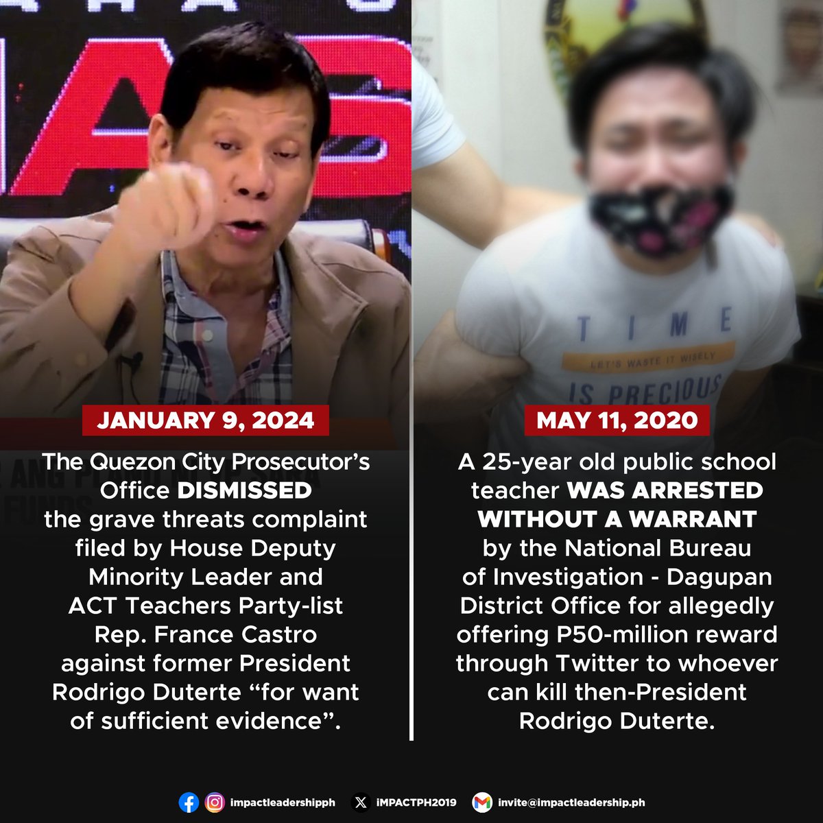 iMPACTPH2019's tweet photo. 'GUMAGANA ANG JUSTICE SYSTEM NG BANSA'? https://t.co/UGNBR97rzF