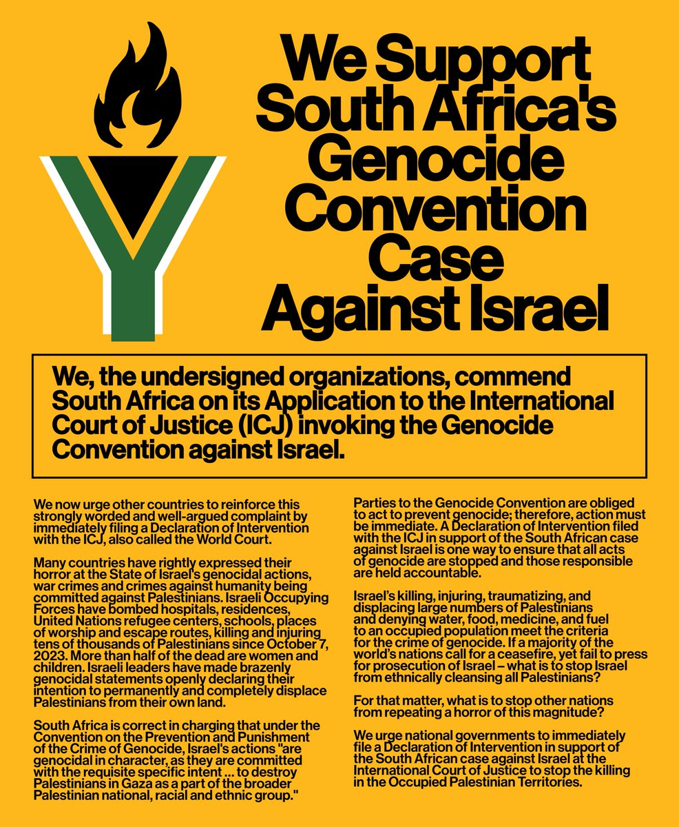 Today is the second day of the hearing of the genocide case brought by South Africa against Israel at the International Court of Justice (ICJ) in the Hague. Together with more than 1,200 movements, unions, parties, and organisations, we signed an open letter to support the case.