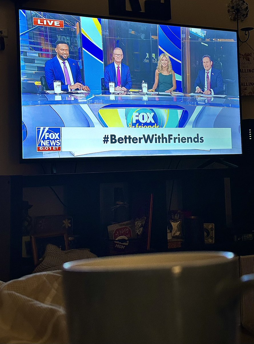 Coffee & @foxandfriends My morning is ALWAYS #BetterWithFriends
