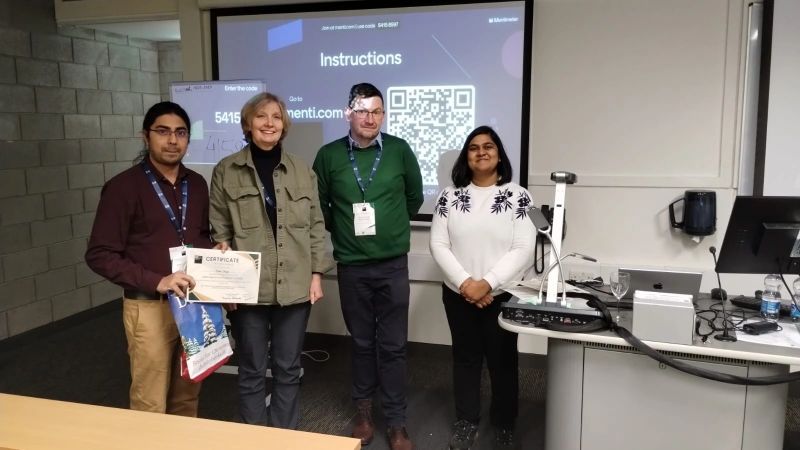 DSRL_UCDMECH's tweet photo. Congratulations Rohit Chawla @crohit93 on your award at #euromech colloquium on #nonsmooth systems! Important work with @RounakAasifa
@SEAI_ie @UCDmechanics @UCD_Mech_Eng @SEAI_ie @NexSysEnergy
#loveirishresearch #nonlineardynamics https://t.co/Nl1PCA9Pw1