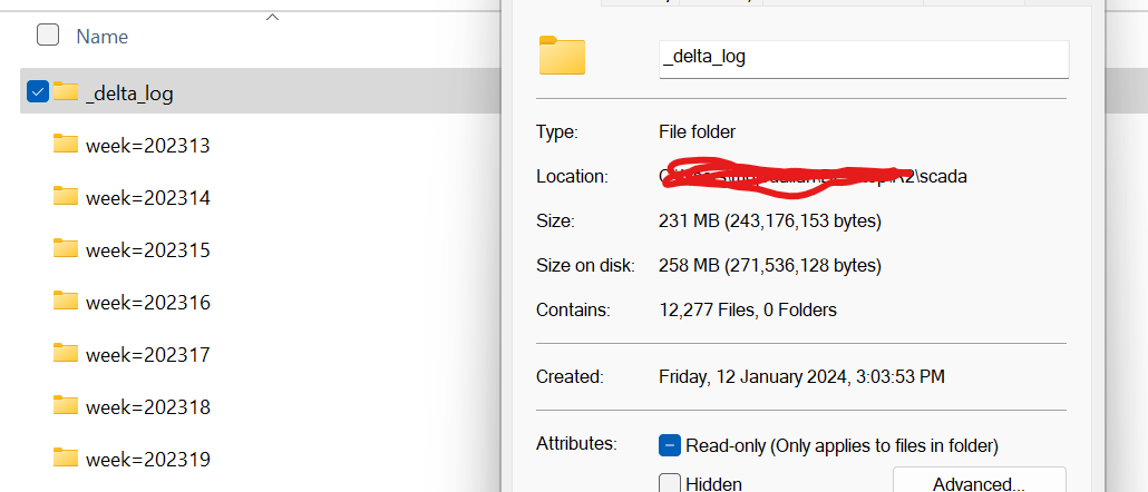 mim_djo's tweet image. when you ingest a lot of small files into #DeltaTable make sure you alter the delta.logRetentionDuration to a more sensible duration otherwise you end up with a Log bigger than the Data itself :)
to be clear only myself to blame here :)