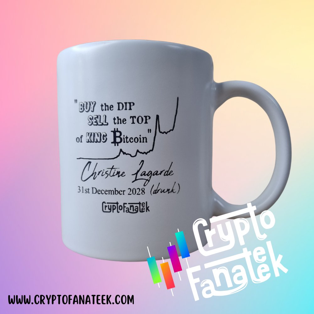 CryptoFanateek's tweet photo. @TontonsCrypto Christine Lagarde qui nous incite à l'investissement crypto, citation prémonitoire ou pas ? 😇
En attendant, vous pouvez retrouver ce visuel sur nos mugs, https://t.co/zGNXV19gGg ;) https://t.co/7sEwTOkw5o
