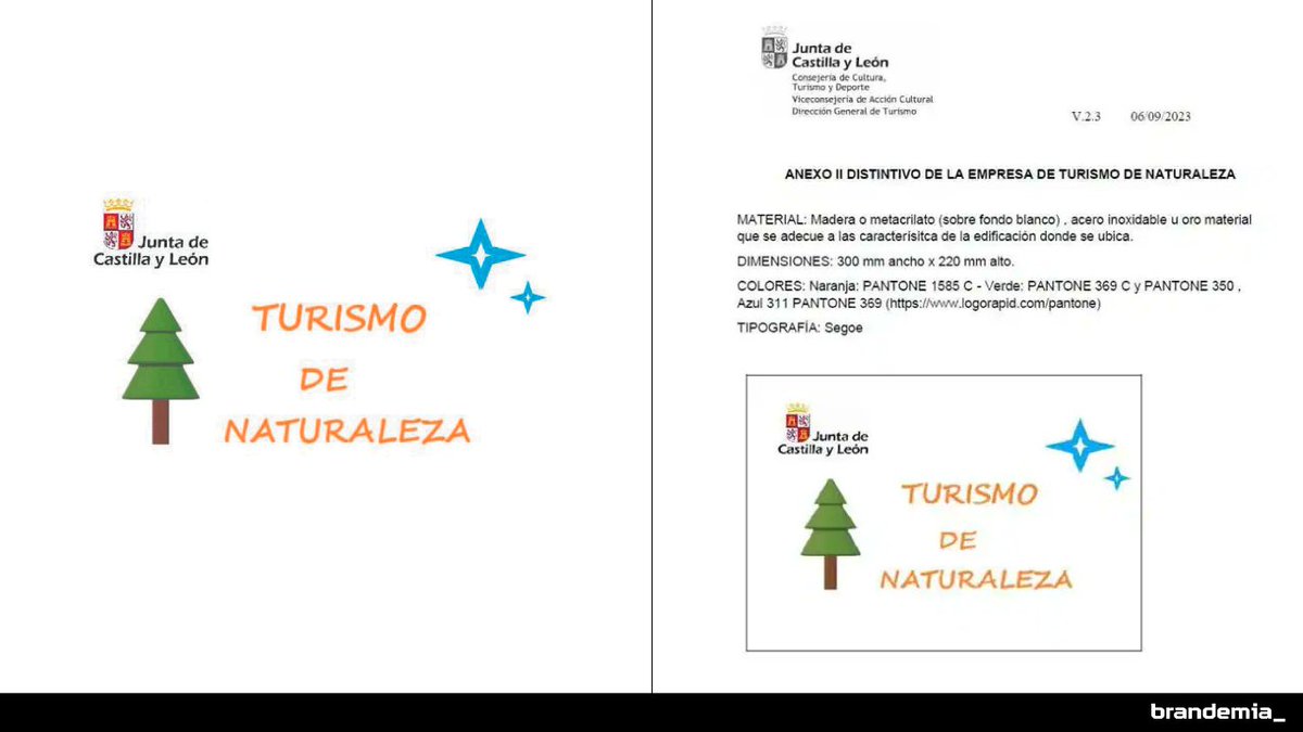 Estamos sin palabras. Esta es la nueva propuesta de logo en Castilla y León para las empresas de turismo de naturaleza en la región. 🤔👇

Parece que el año pasado no tuvieron suficiente con logo de 'Art Attack'. El 2024 también lo han cogido con ganas. Juzgad vosotros mismos. ⬇️