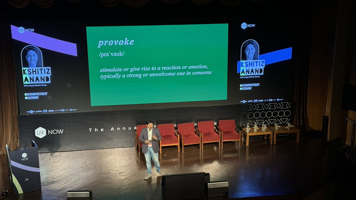 We’re thrilled to introduce Kshitiz Anand, CEO of Happy Horizon Group, as he discusses “Provoked: Problem Solving, Complexity and a Quest for a Meaningful Life” #uxnow #uxnowevent #uxnow2024 #design #ux