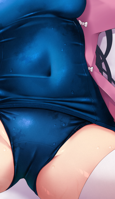 スク水輝夜さん途中(悪意のあるスクショ) 