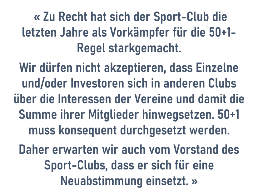 50plus1bleibt's tweet photo. Fans des @scfreiburg fordern ihren Verein auf, sich als Vorkämpfer für 50+1 für eine Neuabstimmung der DFL-Investorenentscheidung einzusetzen: https://t.co/qsW0GFwl4r https://t.co/hgCt3EMWTr
