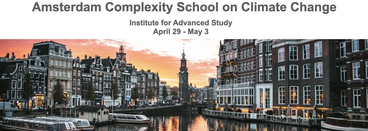 Eager to tackle challenges related to climate change? Then apply for the Amsterdam Complexity School on Climate Change hosted @UvA_IAS, which brings together early career researchers from all disciplines and non-academic stakeholders. More info: acscc.nl