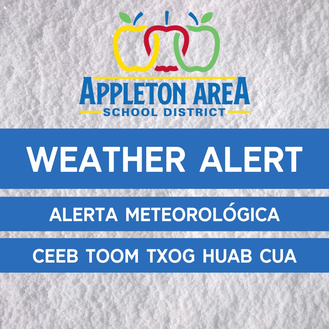 All AASD schools &amp; Appleton Community 4K classrooms will be closed TODAY, due to inclement weather. All before and after-school care is canceled. All after-school activities, including sports practices, games, performances, &amp; meetings are also canceled. Stay safe and warm, AASD!