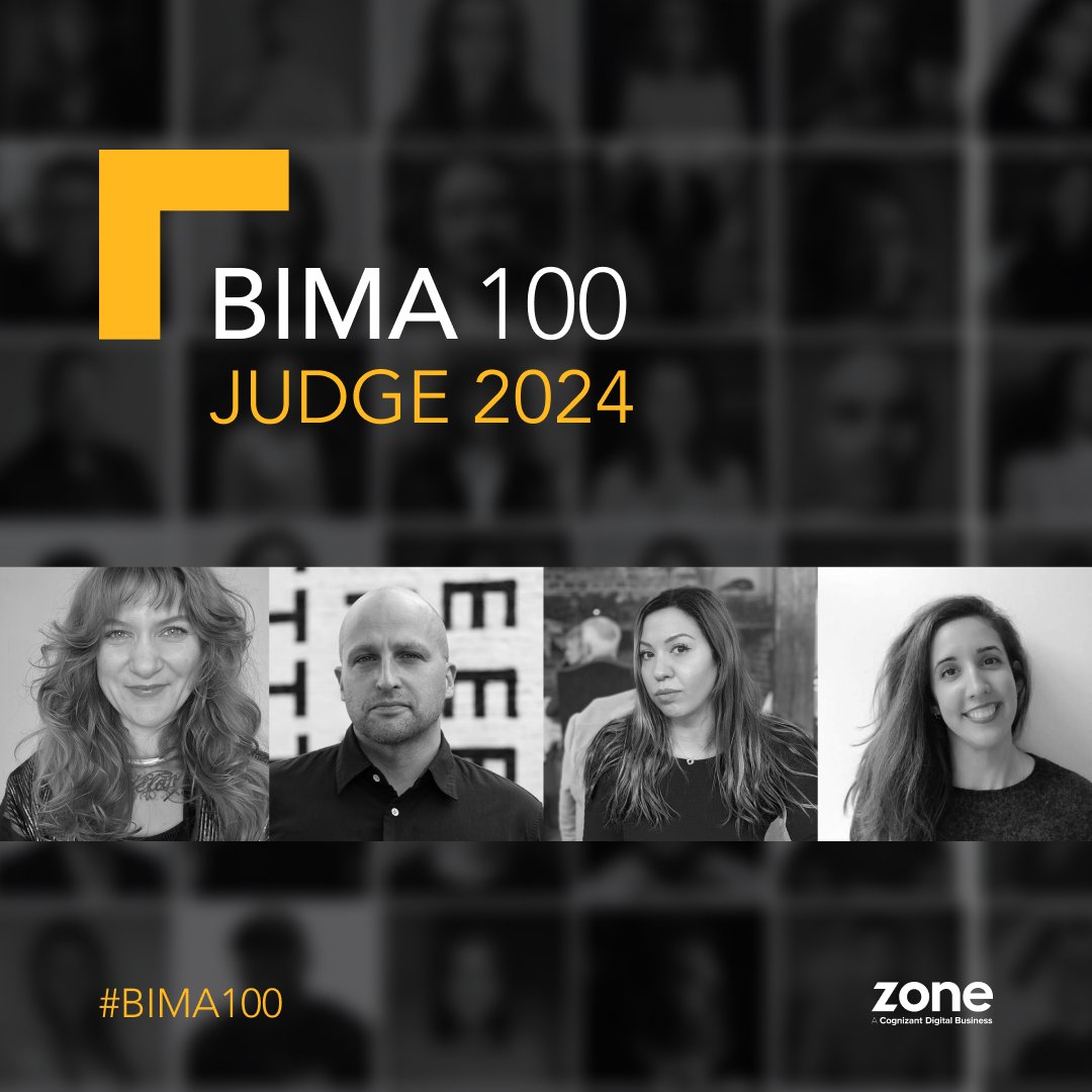 Congratulations to Zone's Mel Williams, Raymond Manookian, Viktorija Bowman & Irene Infante for making it on the #BIMA100 judging panel! Our digital and tech experts will help @BIMA pull out the 100 individuals shaping the future of the UK's #DigitalIndustry 👏