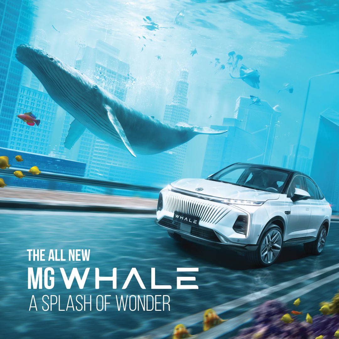 MGMiddleEast's tweet image. Immerse yourself in the vast elegance of the ocean as you explore new heights of urban driving, with our all-new SUV Coupe MG WHALE. #MGWHALE #SplashOfWonder
 
اغمروا حواسكم بالفخامة الآسرة لعالم المحيطات وانطلقوا لاستكشاف أبعاد جديدة للقيادة في المدينة مع إم جيWHALE  الجديدة