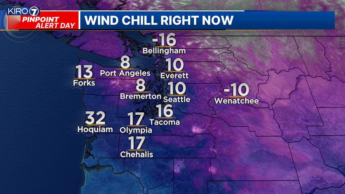 Bellingham is currently 6° with a wind chill of -16°. Not safe to be outside for long. #NickKnows #wawx
