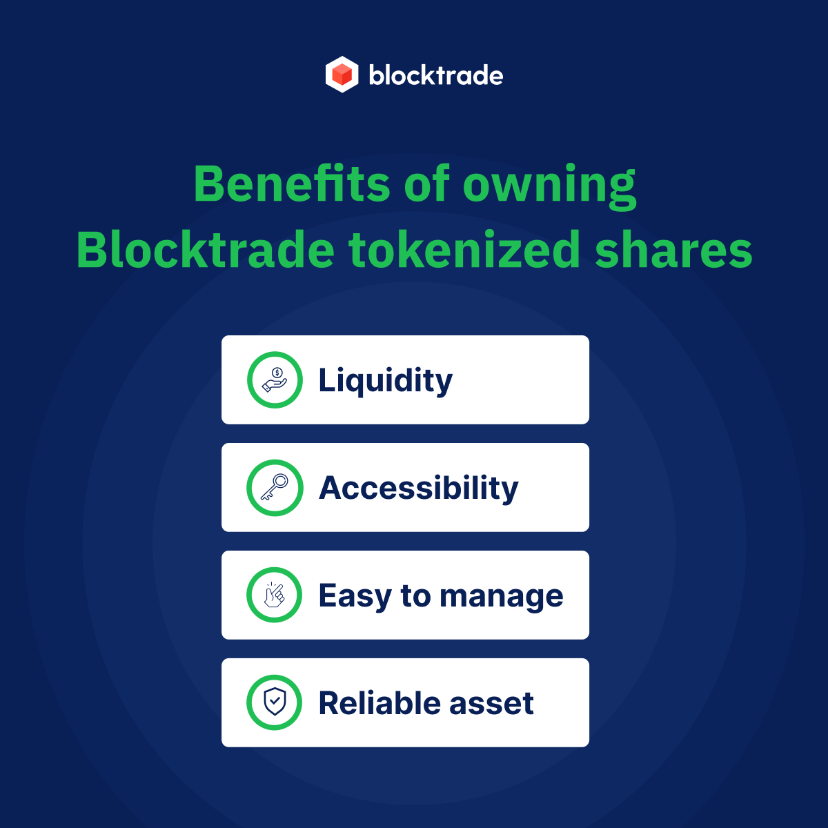 Blocktradecom's tweet photo. New shares for our upcoming Blocktrade #fundraiser will be #tokenizedshares!

✔️ You can buy and sell them with anyone any time.
✔️ No more expensive paperwork and waiting times to deal with your shares.

Read more about the fundraiser:
https://t.co/pK5BtTE0pH https://t.co/EpPikRehb2