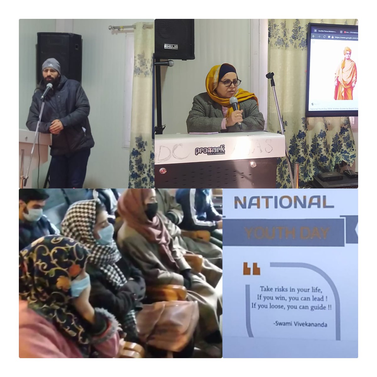 gdcajas's tweet photo. The @NSSGDCAjas  in collobration with RRC, GDC Ajas celebrated National Youth Day 2024 with enthusiasm and commitment, embracing the ideals of Swami Vivekananda on 12th January 2024.
@dcbandipora @dicbandipora @_NSSIndia @YASMinistry
#NYF2024 #NationalYouthFestival2024 https://t.co/yTqMcSxHxG