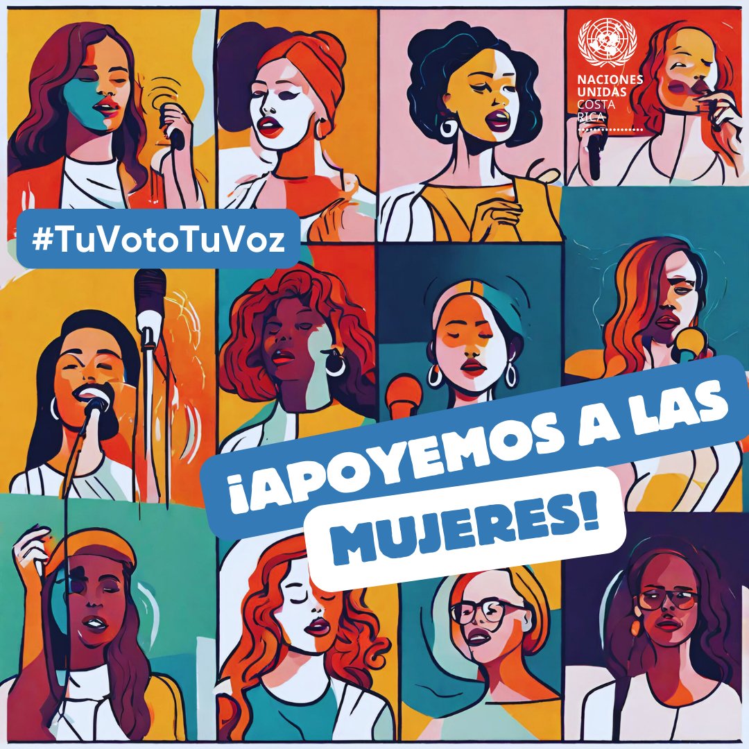 #TuVotoTuVoz: ¡Apoyemos a las mujeres!

No hay igualdad si más de la mitad de la población queda por fuera del acceso a puestos de decisión.

Por primera vez en  🇨🇷 tendremos una elección con paridad de género en las postulaciones.

 Necesitamos más mujeres en cargos públicos.