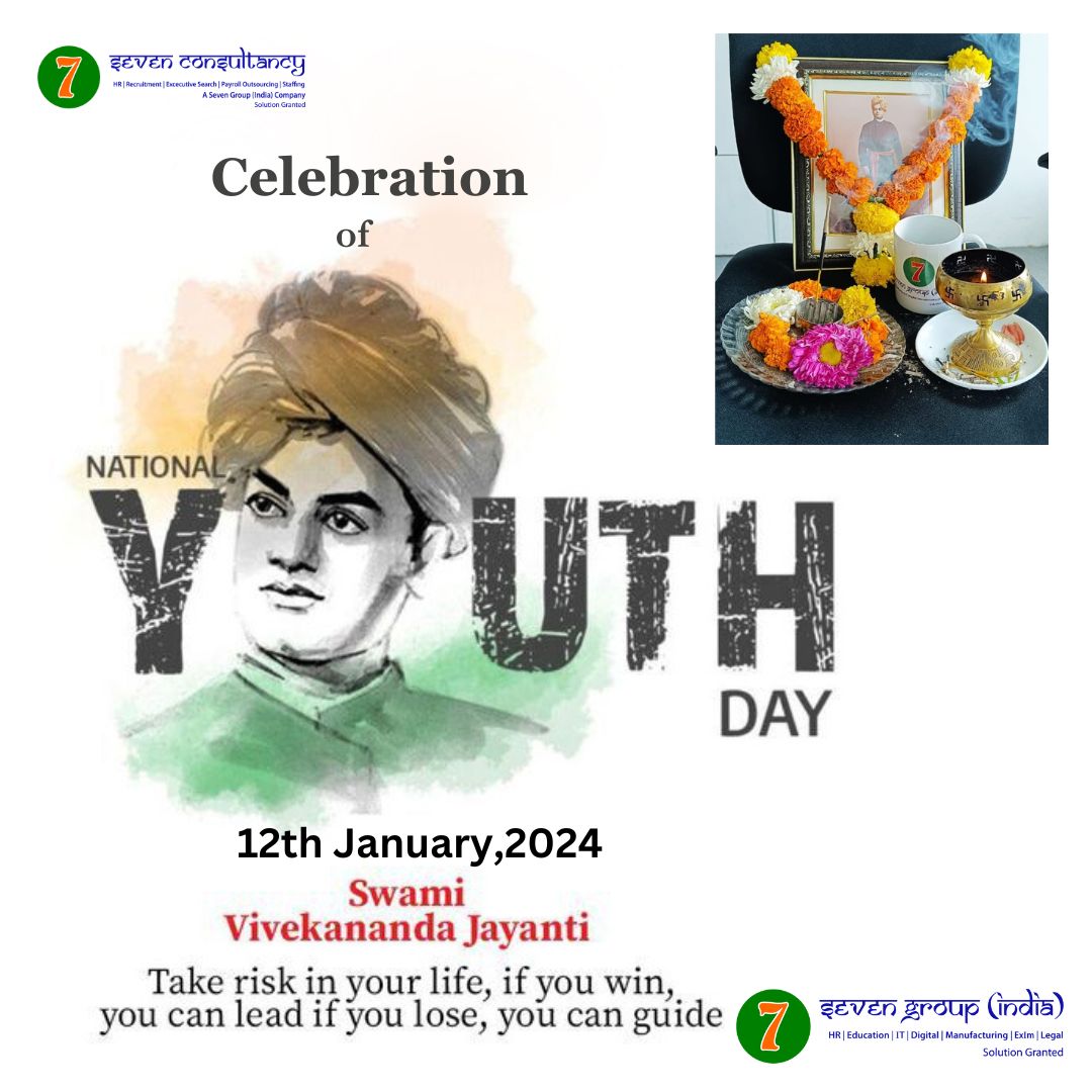 7consultancy's tweet image. Today remembering Swami Vivekananda on his  Birthday...Celebrated as National Youth Day...Youth is the power of Nation - Super Sevenis Super Youths-2024
#YouthDay #VivekanandaJayanti #swamivivekananda #swamivivakanandajayanti #Recruitment #RecruitmentAgency #PlacementConsultancy