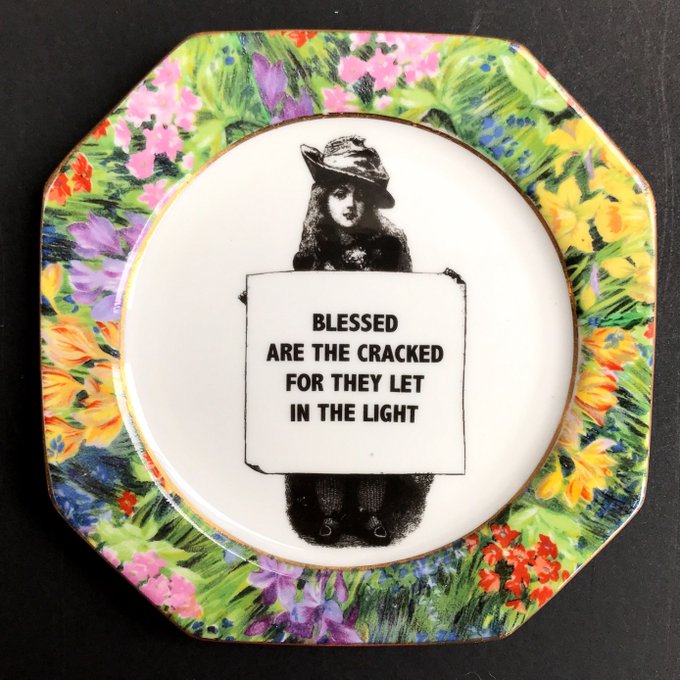 Blessed are the Cracked, 2018 by UK anarcho-craftivist artist Carrie Reichardt #WomensArt