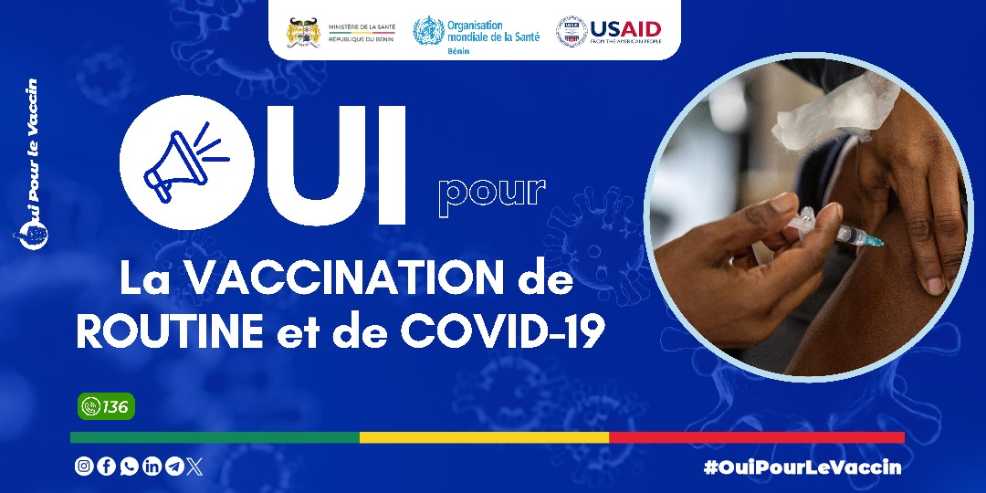 IdolekeFemi's tweet photo. CAMPAGNE DIGITALE: OUI POUR LE VACCIN.
UNE SENSIBILISATION SUR LA VACCINATION DE ROUTINE Y COMPRIS CONTRE LA COVID-19

Disons ensemble : Oui pour le vaccin ! 
#OuiPourleVaccin
#OMS
#USAID
#ANSSP
#Ministère de la santé du Bénin https://t.co/B69DURmkGl
