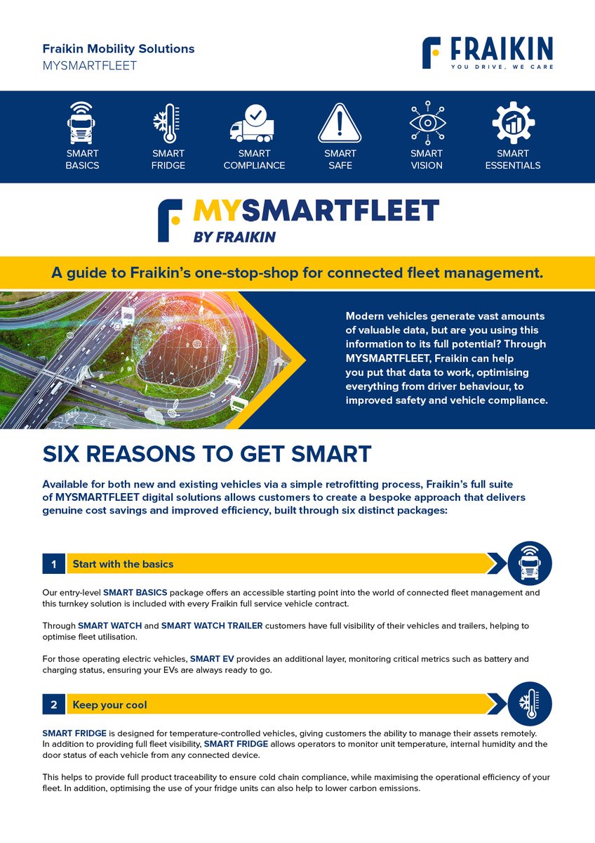 Harness the power of telematics with a Fraikin MYSMARTFLEET package. 🌐💻

From optimising routes and vehicle checks to maximising fuel economy and driver training, we can take your fleet to the next level. 🚀

Reach out for more info: fraikin.co.uk/en/contact-us

#FraikinFocus