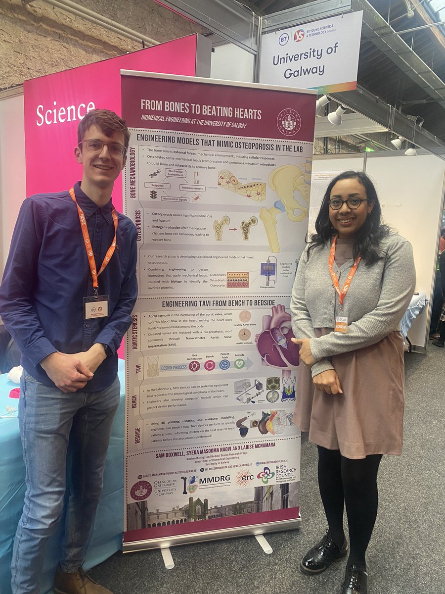 Exciting day at the BT Young Scientist Exhibition! 🚀 Stop by our exhibitor stand to explore innovation, spark curiosity, and be part of the future of biomedical engineering. Let's inspire the next generation of brilliant minds! @BTYSTE @mechanobio_ie @samboxwell